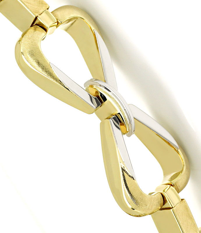 Foto 2 - Gold-Armband im Steigbügel Designer-Muster, Bicolor 14K, K2745