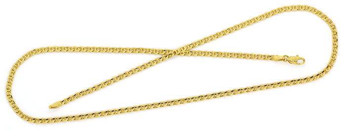 Foto 1 - Stegflachpanzer Halskette mit 51,7cm Länge 18K Gelbgold, K3058