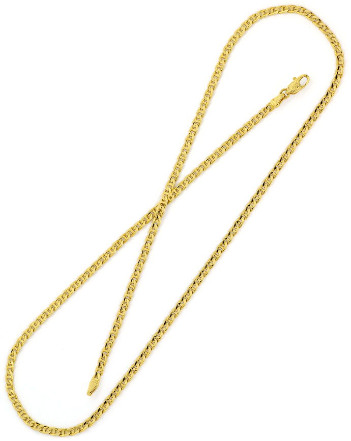 Foto 3 - Stegflachpanzer Halskette mit 51,7cm Länge 18K Gelbgold, K3058