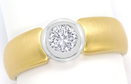 Foto 2 - Diamant-Ring Brillant-Solitär 0,44ct Gelbgold-Weißgold, S3091