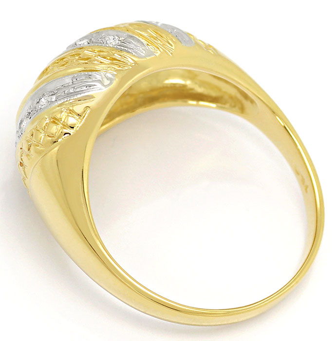 Foto 3 - Bandring mit 11 Diamanten in 18K/750 Gelbgold-Weißgold, S3689